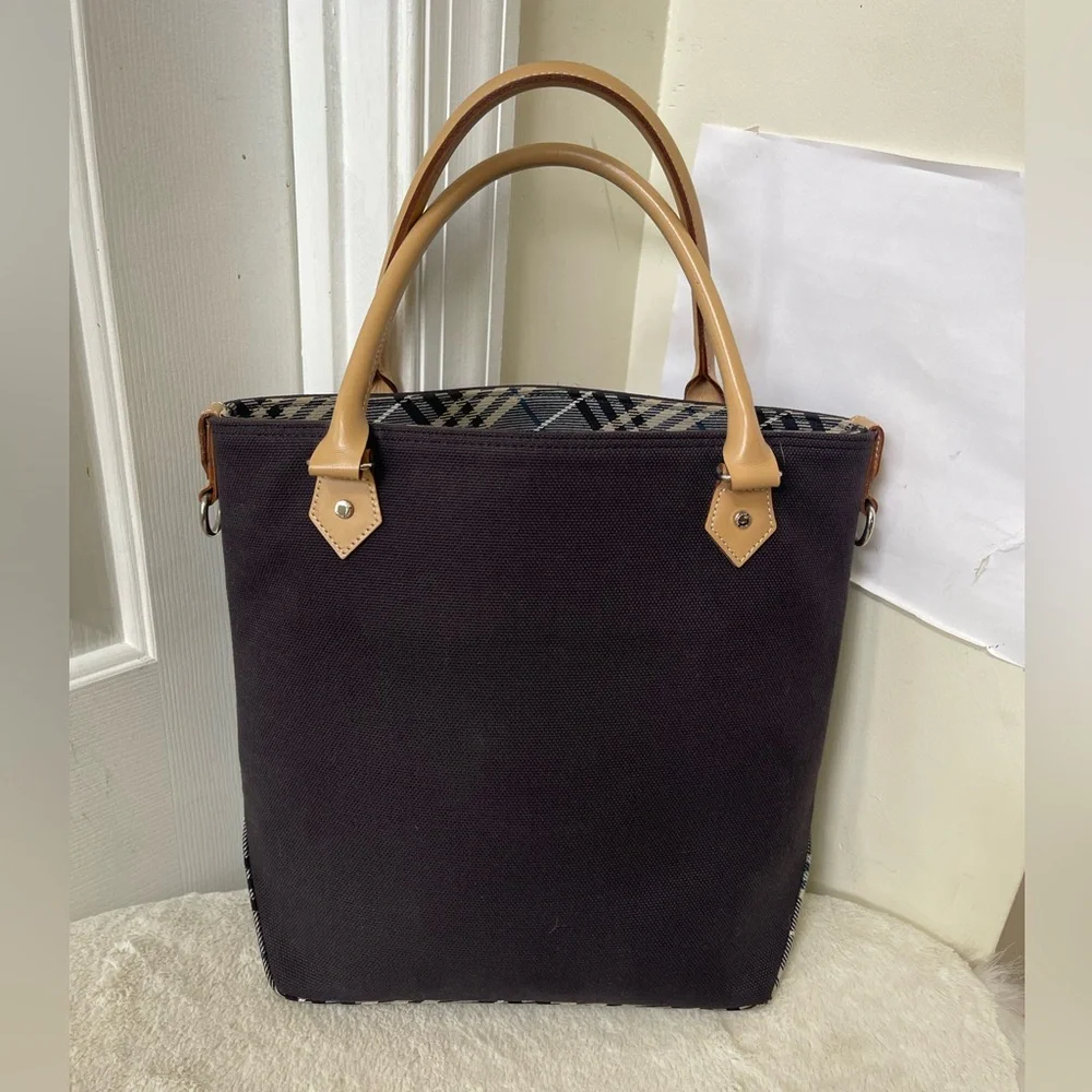 Burberry Blue Label Canvas Tote Bag EUC - Picture 4 of 15